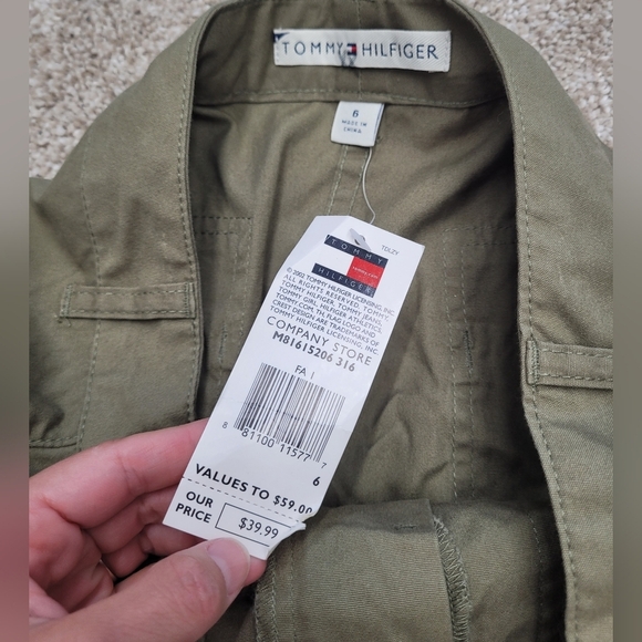 NWT Tommy Hilfiger Womens Green Cotton Skirt Size 6 - Picture 5 of 7